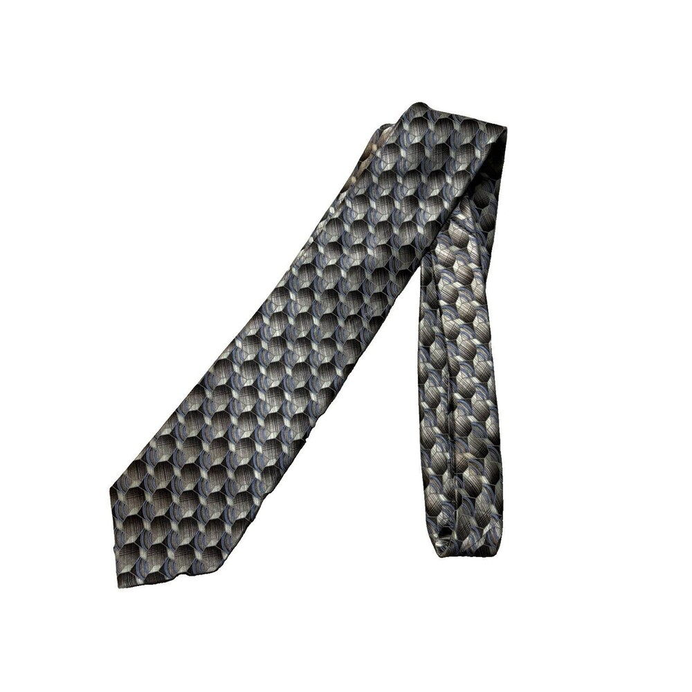 George Silk Tie Geometric Pattern 100% Silk
